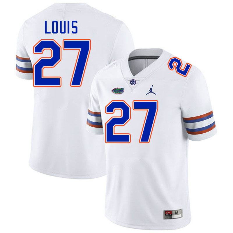 Florida Gators #27 Byron Louis College Football Jerseys Stitched-White